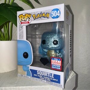 Funko Pop! Squirtle Diamond Collection #504 Vinyl Pokémon VAULTED Funkon 2021